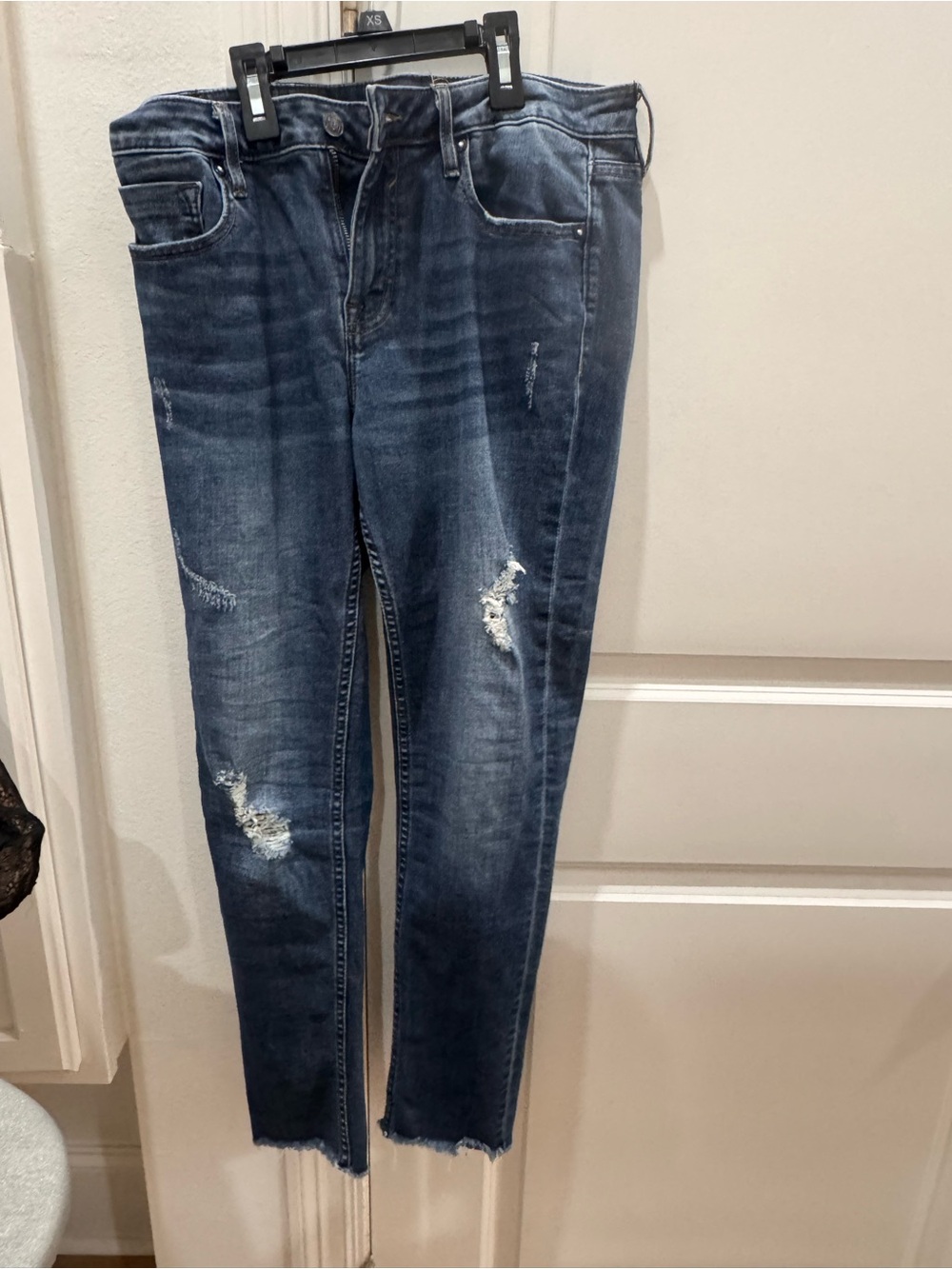 Vigoss Medium Blue Ripped Skinny Jeans
